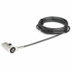 StarTech.com Lucchetto Combinazione per Portatile - Cavo di Sicurezza a 4 cifre per slot-lock (LAPTOP CABLE LOCK FOUR DIGIT - COMBINATION FOR WEDGE LOCK SLOT)
