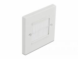 DeLOCK 66495 Placca copripresa e copri interruttori Bianco (Delock Cable Management Cover 86 x 86)