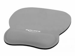DeLOCK Mouse pad ergonomico con poggiapolsi grigio 245 x 206 mm 