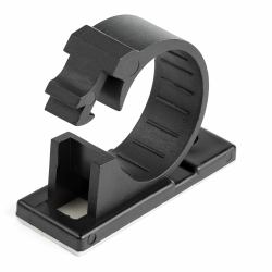 StarTech.com 100 Clip Fermacavi Autoadesivi Nero - Graffette Fermacavo Adesive da Scrivania per Cavi Elettrici/Rete - Supporto Fermacavi - Fermacavo in Plastica - Classe Antincendio UL/94V-2 (100 P...