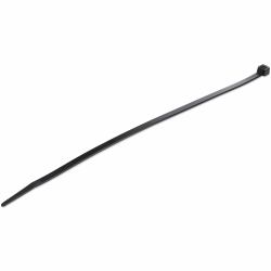 StarTech.com 10"[25cm] Cable Ties - 1/8"[4mm] wide, 2-5/8"[68mm] Bundle Diameter, 50lb[22kg] Tensile Strength, Nylon Self Locking Zip Ties w/ Curved Tip - 94V-2/UL Listed, 100 Pack - Black (100 PAC...