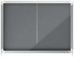 Nobo 1915336 bacheca per appunti Interno Grigio Alluminio (Nobo 1915336 8 x A4 Premium+ lockable Notice Board with Grey Felt)