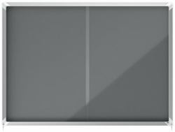 Nobo 1915338 bacheca per appunti Interno Grigio Alluminio (Nobo 1915338 18 x A4 Premium+ lockable Notice Board with Grey Felt)