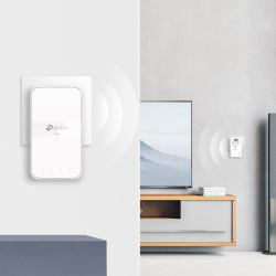 TP-Link TL-WPA7617 KIT 1000 Mbit/s Collegamento ethernet LAN Wi-Fi Bianco (Av1000 Gigabit Passthrough - Powerline Ac Wi-Fi Kit - Warranty: 12M)