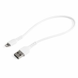 StarTech.com Cavo da USB-A a Lightning da 30cm bianco - Robusto e resistente cavo di alimentazione/sincronizzazione in fibra aramidica da USB tipo A da Lightning - Certificato Apple Mfi per iPad/iP...