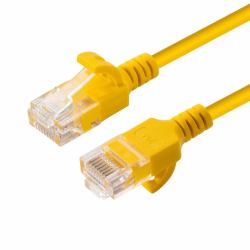 Microconnect V-UTP6A03Y-SLIM cavo di rete Giallo 3 m Cat6a U/UTP [UTP] (U/UTP CAT6A Slim 3M Yellow - Unshielded Network Cable, - LSZH 4x2xAWG 28 CU, OD : 3.6mm - Warranty: 300M)