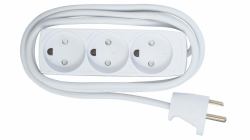 Microconnect GRU00315WDK prolunghe e multiple 1,5 m 3 presa[e] AC Interno Bianco (3-way Danish Power Strip 1.5m - With Earth, without ON/OFF - Switch - Warranty: 300M)
