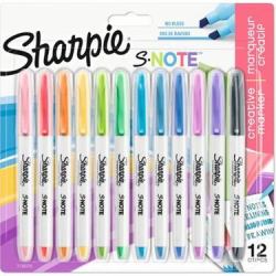 Sharpie 2138233 marcatore permanente Multicolore 12 pz (Sharpie 2138233 S-Note Chisel Tip Creative Markers Pack of 12)