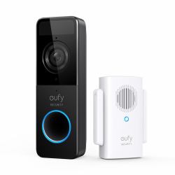 Eufy Video Doorbell 1080p Nero, Bianco (Security, Wi-Fi Video - Doorbell Kit, White, - 1080P-Grade Resolution, 120-Day Battery, No Monthly Fees, Human Detection, - Warranty: 12M)