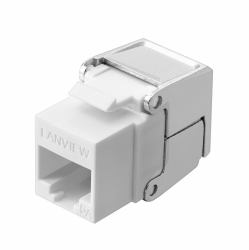 Lanview LVN128084 modulo Keystone (Cat6a Unshielded flip jack - keystone - Warranty: 60M)