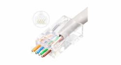 Lanview LVN125305 cavo di collegamento RJ45 Trasparente (RJ45 UTP plug Cat6 for - AWG23-24 stranded/solid - conductor Easy-Connect 50 pcs box - Warranty: 300M)