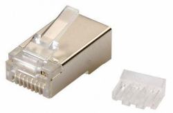 Lanview LVN125419 cavo di collegamento RJ45 Metallico (RJ45 FTP plug Cat6 for AWG - 24-26 solid/stranded - conductor 10pcs. - Warranty: 300M)