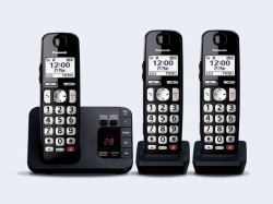 Panasonic KX-TGE823EB telefono Telefono DECT Identificatore di chiamata Nero (PANASONIC KX-TGE823EB TRIO)