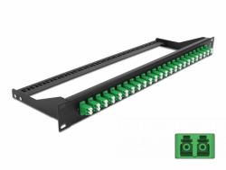 DeLOCK Pannello patch in fibra da 19″ a 24 porte LC Duplex verde (Delock patch-panel - 1U - 19)