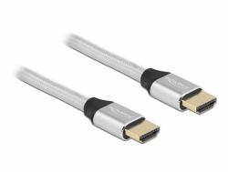 DeLOCK Cavo HDMI ad altissima velocità 48 Gbps 8K 60 Hz da argento 2 m certificato 