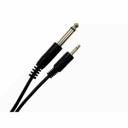 Cables Direct 2M6M3-001 cavo audio 1 m 3.5mm 6.35mm Nero (CDL 1mtr 6.35mm to 3.5mm mono)