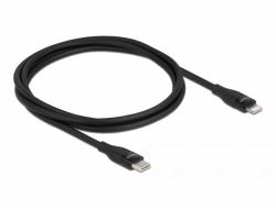 DeLOCK Cavo dati e cavo di ricarica USB Type-C per Lightning per iPhone, iPad e iPod da nero 1 m MFi (Delock Lightning-kabel - 1 m)