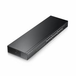 Zyxel GS-1900-24 v2 Managed L2 Gigabit Ethernet [10/100/1000] 1U Black (GS1900-24 V2 24-PORT GBE L2 - SMART SWITCH RACKMOUNT FANLESS)