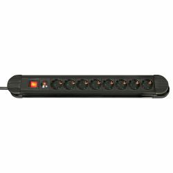 Lindy 73104 prolunghe e multiple 8 presa[e] AC Interno Nero (8-Way Schuko Mains Power - Extension with Switch, Black - Warranty: 24M)