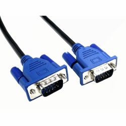 Cables Direct CDEX-LPLZ-02BL cavo VGA 2 m VGA [D-Sub] Nero, Blu (CDL 2mtr SVGA Low Prof Cab [LSZH])