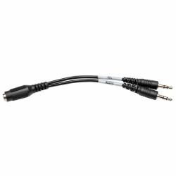 Tripp Lite P318-06N-FMM splitter audio Nero (Eaton Tripp Lite Series 3.5 mm 4-Position to 3.5 mm 3-Position Audio Headset Splitter Adapter Cable [F/2xM], 6 in. [15.2 cm] - Adattatore a Y per cuffie...