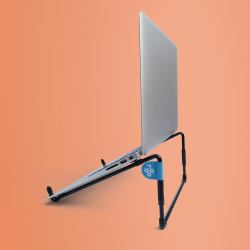 R-Go Tools Supporto per laptop R-Go Steel Travel, ergonomico e pieghevole, adatto per laptop da 1...