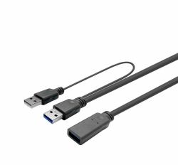 Vivolink PROUSB3AAF15C cavo USB USB 3.2 Gen 1 [3.1 Gen 1] 15 m USB A Nero (PRO USB 3.0 ACTIVE CABLE A - MALE - A FEMALE 15m - Warranty: 144M)