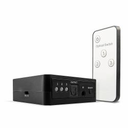 Lindy 70482 commutatore audio Nero (3 PORT TOSLINK [OPTICAL] AUDIO SWITC)