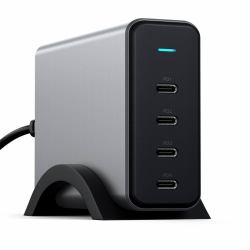 Satechi ST-UC165GM-EU Caricabatterie per dispositivi mobili Universale Nero, Grigio AC Ricarica rapida Interno (Satechi 165W GaN PD charger with 4 USB)