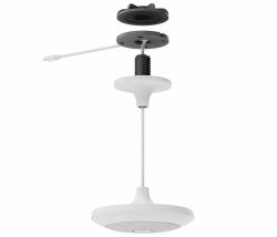 Logitech 952-000123 sistema di conferenza Supporto a sospensione (Logitech Webcam RALLY MIC POD PENDANT MOUNT Expension white +++ DeckenhÃ¤ngehalterung fÃ¼r Rally Mic Pod Mikrofone)