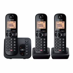 Panasonic KX-TGC263EB telefono Telefono DECT Identificatore di chiamata Nero (PANASONIC KX-TGC263EB DECT TRIO)