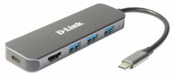 D-Link DUB-2333 replicatore di porte e docking station per laptop Cablato USB tipo-C Grigio 