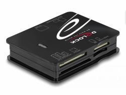 DeLOCK Lettore di schede USB 2.0 per schede di memoria CF / SD / Micro SD / MS / xD / M2 (Delock kortlÃ¦ser - USB 2.0)