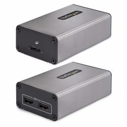 StarTech.com 2-Port USB 3.0 Extender over OM3 Multimode Fiber - LC/LC - 2x 5Gbps USB-A Hub - 350m [1150ft] Range - Durable USB Fiber Optic Extender - Optical USB Extender (Startech 2-Port USB 3.0 E...