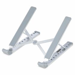 StarTech.com Foldable Laptop Riser Stand, Portable Height Adjustable Ergonomic Laptop Stand, Ventilated Aluminum Frame Supports 22lb [10Kg], Tilt/Raised/Angled Laptop/Tablet Stand, Collapsible Desi...