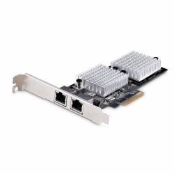 StarTech.com 2-Port 10GbE PCIe Network Adapter Card, Network Card for PCs/Servers, Six-Speed PCIe Ethernet Card with Jumbo Frame Support, NIC/LAN Interface Card, 10GBASE-T and NBASE-T (10G PCIE NET...