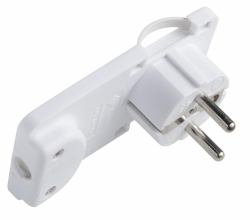 Microconnect PESCHPLUG-W adattatore per presa di corrente Tipo F Bianco (Schuko Angled Power Plug - White, Form : Flat - Warranty: 300M)