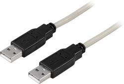 Deltaco USB2-9 cavo USB USB 2.0 3 m USB A 0,48 Gbit/s Grigio (F)