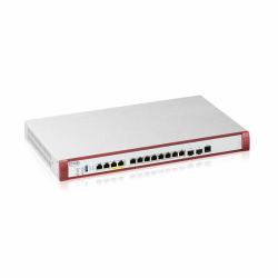 Zyxel USGFLEX700H firewall [hardware] 15 Gbit/s (Zyxel ZyWALL USG FLEX 700H - Firewall - con Pacchetto sicurezza della durata di 1 anno - 14 porte - 1GbE, 2.5GbE - gestito da cloud - montabile in r...