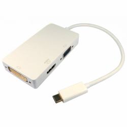 Cables Direct USB3C-HDV024K replicatore di porte e docking station per laptop Bianco 