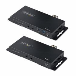 StarTech.com Kit Extender HDMI su fibra ottica LC, 4K 60Hz fino a 1km [Single Mode] o 300m [Multimode] - Estensore HDMI, HDR, HDCP, 3,5mm Audio/RS232/IR Extender, Kit trasmettitore e ricevitore (HD...