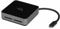 OWC Atlas card reader USB 3.2 Gen 2 [3.1 Gen 2] Type-C Black (OWC USB-C Dual-Slot SDXC UHS-II Card Reader)