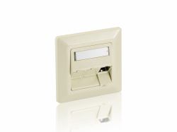 Equip 761304 Placca copripresa e copri interruttori Bianco (3-Port German Faceplate, Pure - White - Warranty: 12M)