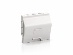 Equip 761311 cassetta di scarico Bianco (French Modular Faceplate - - Angled Insert - Warranty: 12M)