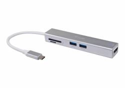 Equip Adattatore multifunzione USB-C 5 in 1, HDMI, USB 3.2 Gen 1, TF/Micro SD 