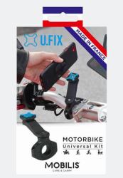 Mobilis 44019 sostegno per telefono Nero (U.FIX UNIVERSAL MOTORBIKE KIT)