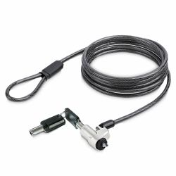 StarTech.com NBLWK-LAPTOP-LOCK cavo di sicurezza Nero, Argento 2 m (LAPTOP CABLE LOCK FOR DELL XPS - COMPATIBLE WITH NOBLE WEDGE)