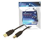 MediaRange MRCS103 cavo parallelo Nero 3 m (USB Kabel A - B St/St 3.00m - sw Blist sw Blist - Warranty: 12M)