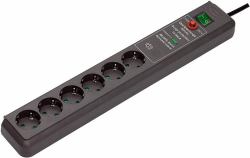 Secure-Tec Surge Protection - 15.000 A 6 AC outlet[s] Black - 3 m Secure-Tec Surge Protection 15.000 A - Warranty: 12M