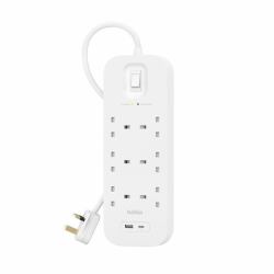 Belkin Connect Bianco 6 presa[e] AC 2 m (SURGE PROTECTION WITH USB C 6 OUTLET)
